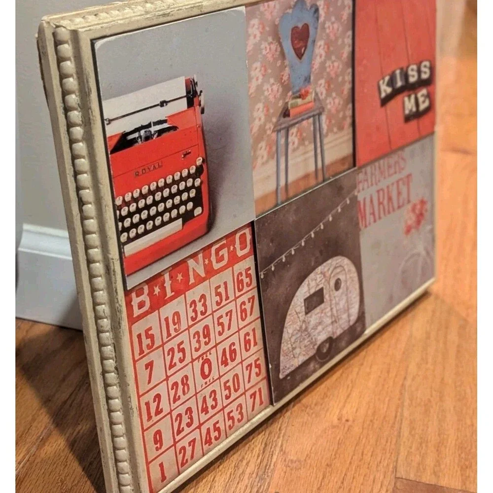 Retro Farm Typewriter Bike Heart Chair Trailer Market Pictures‎ Wall Art Decor